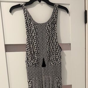 Backless maxi dress Reiss black and white pattern